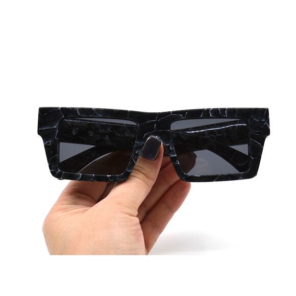 NEW! OFF-WHITE OER1017 1107 BLACK MARBLE GREY AUTHENTIC SUNGLASSES - Picture 10 of 12